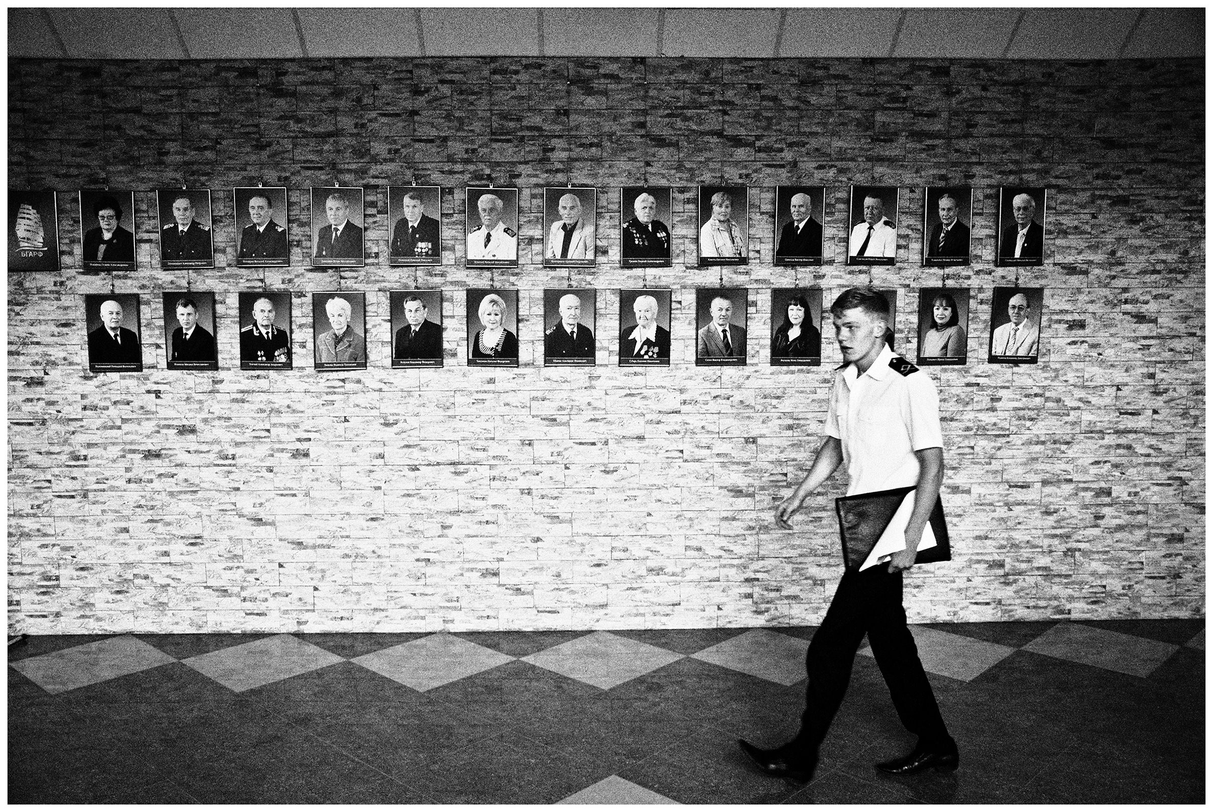 Kaliningrad, Russia. A cadet goes through a cadet school.