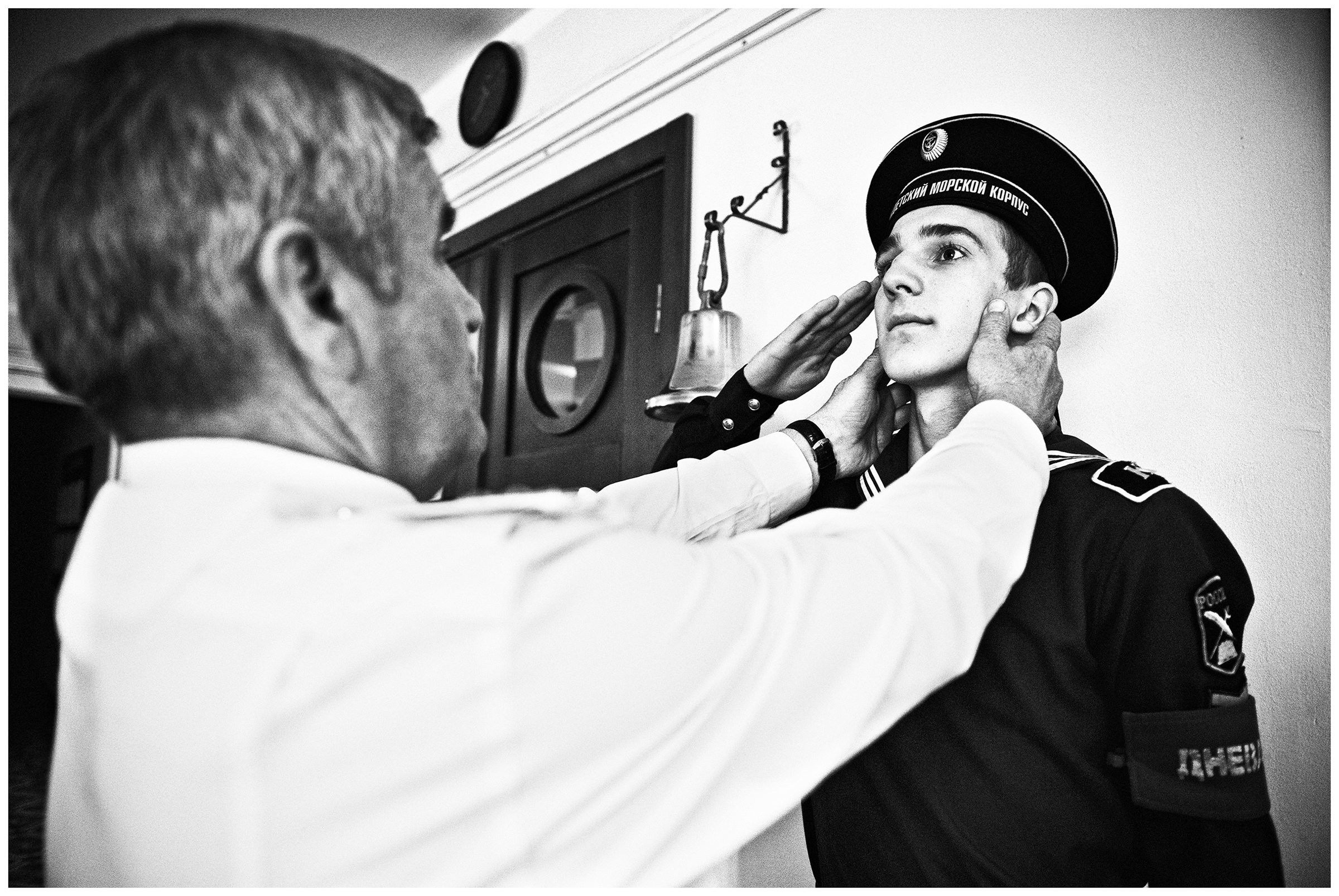 Kaliningrad, Russia. An officer corrects a cadet.