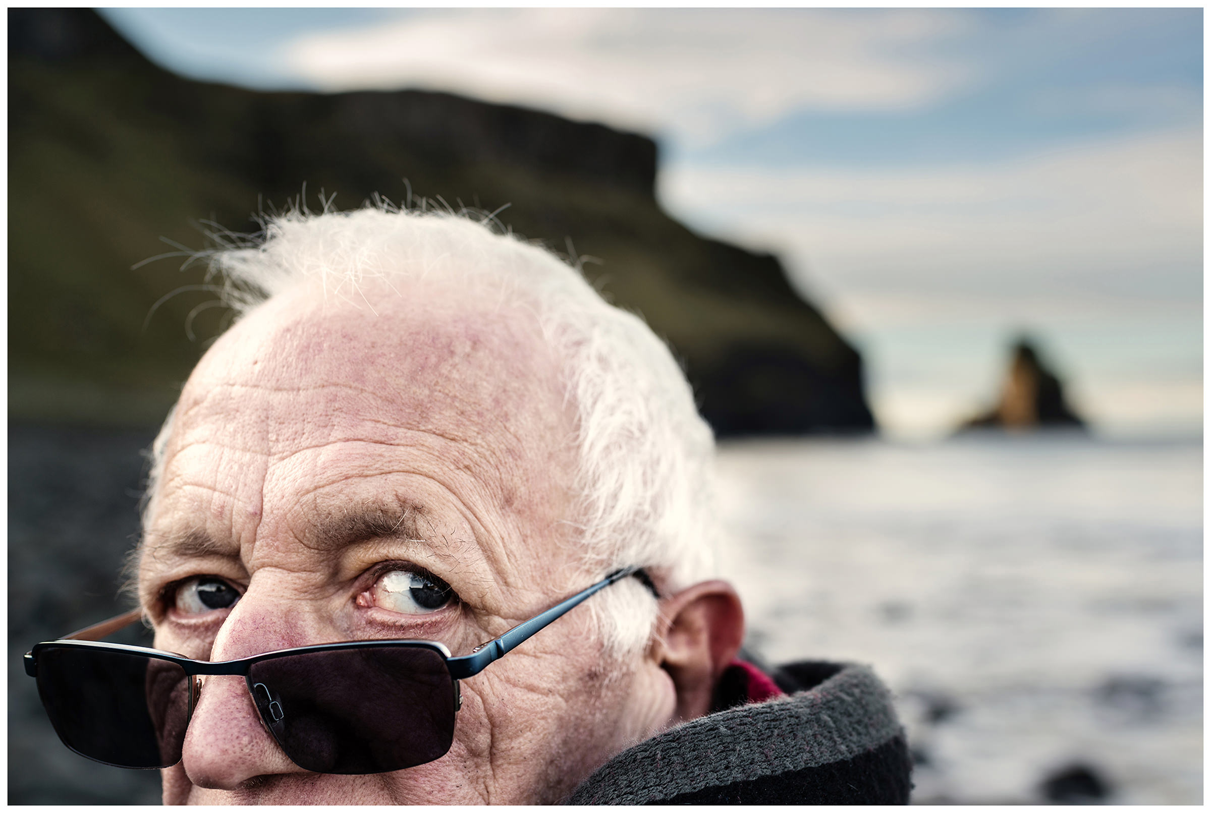 Scotland, Isle of Skye An old man is on the Isle of Skye.