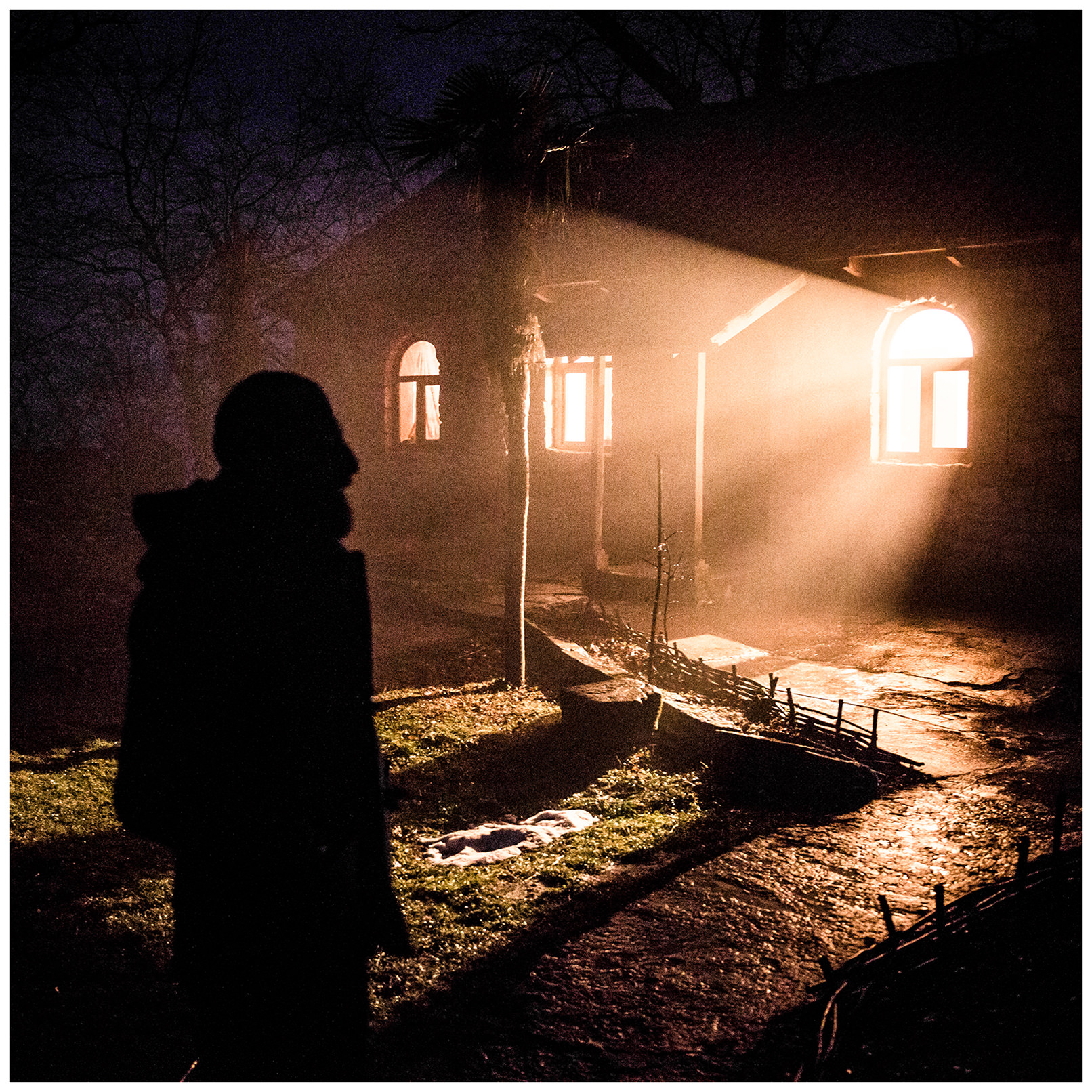 Chiatura, Georgia. A man from Tbilisi comes to a monastery near the town of Chiatura to visit a monk.