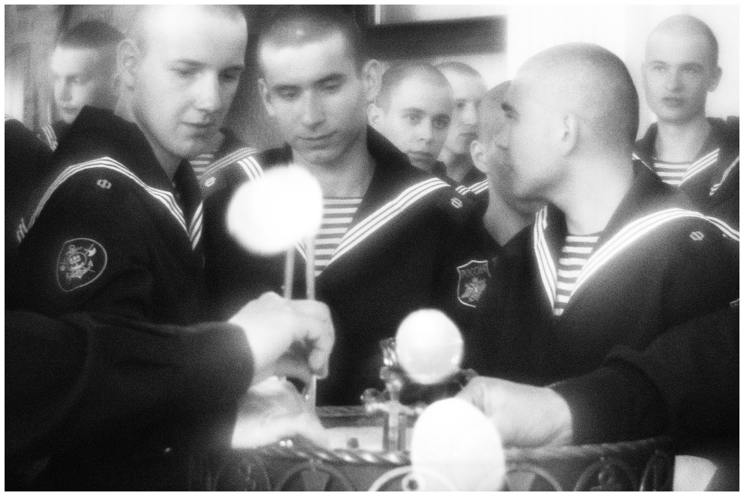 Sevastopol, the Crimea. Cadets celebrate Black Sea Fleet Day in a church in Sevastopol.